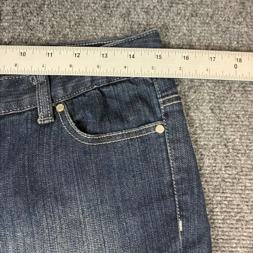Michael Kors Womens Size 4 30x32 Dark Wash Rhinestone Logo Bootcut Jeans